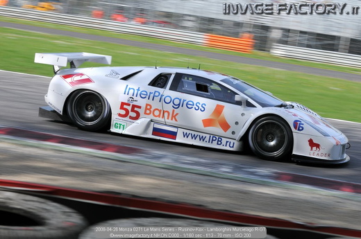 2008-04-26 Monza 0271 Le Mans Series - Rusinov-Kox - Lamborghini Murcielago R-GT